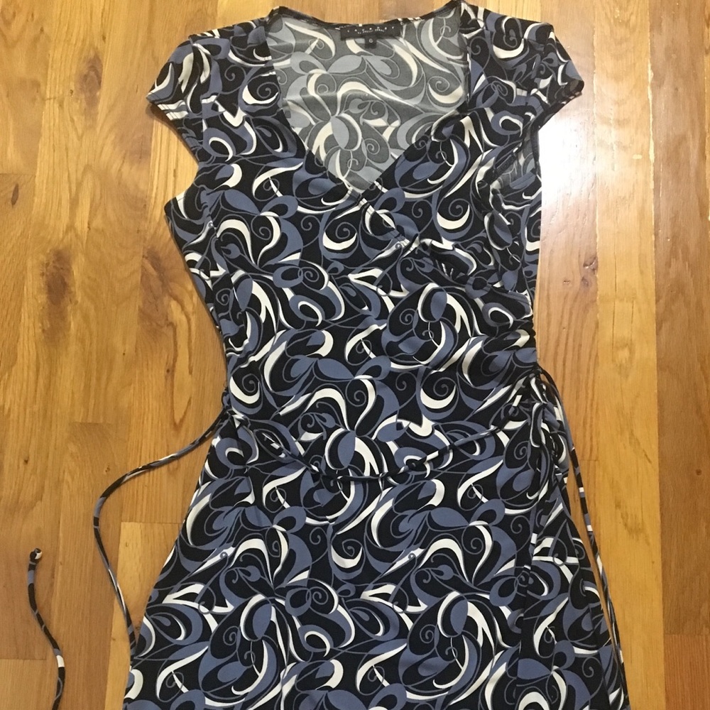 Woman Faux wrap dress laundry by Shelly Segal